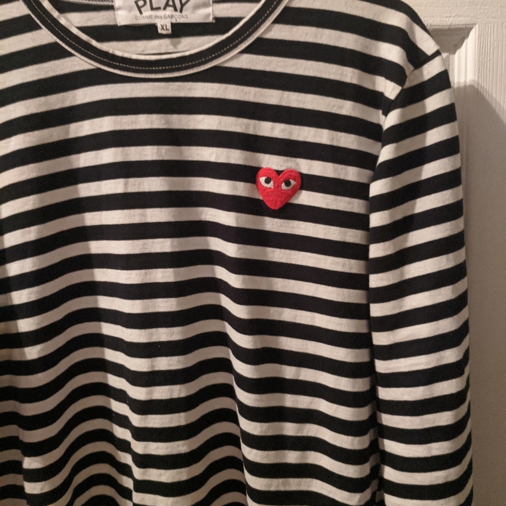 XL Comme Des Garcons Striped Long Sleeve